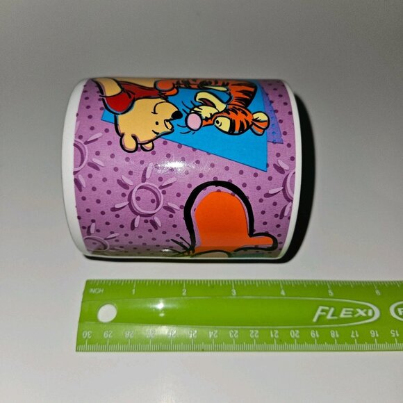 VTG Winnie the Pooh Tigger Pouncing Purple White Mug Cup Disney 1997 - Picture 7 of 8